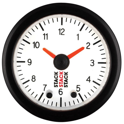 Autometer Stack Analog Clock Gauge - White ST3367 ST3367 User 2