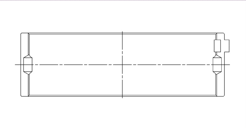 ACL Race Series Main Bearings VW 1595-1781-1984cc Size: 0.25 5M1644H-.25 Technical Drawing