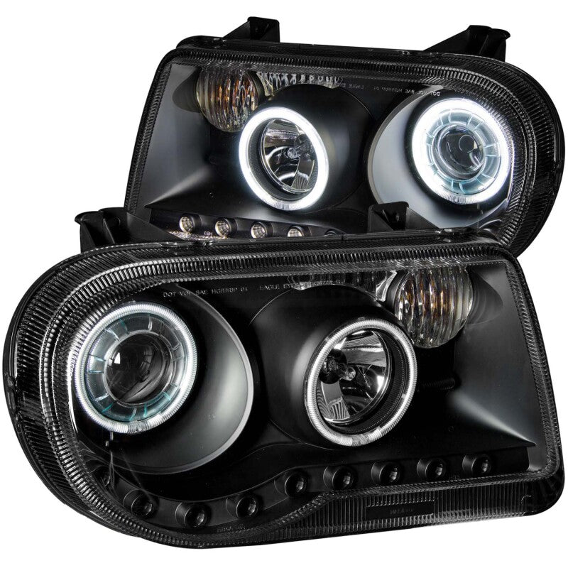 Anzo 2005-2010 Chrysler 300C Projector Headlights w/ Halo Black (CCFL) G2 121251 Photo - Primary