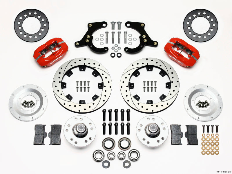Wilwood Forged Dynalite Front Kit 11.75in Drilled Red 59-64 Chevy Impala / 63-64 Corvette 140-11011-DR 140-11011-DR Photo - Primary