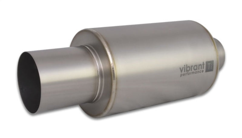 Vibrant Muffler with Straight Cut Natural Tip, 2.50" Inlet/Outlet Titanium 17561 Photo - Primary