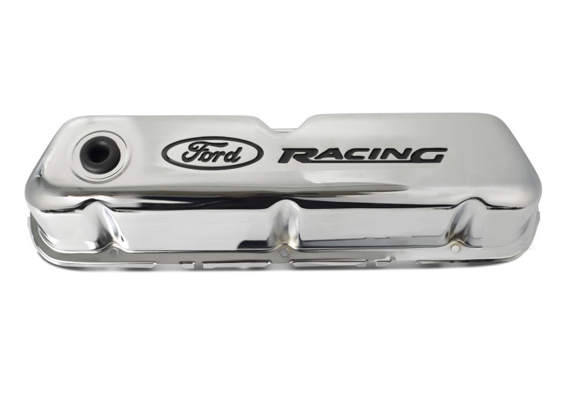 Ford Chrome Steel Valve Cover Set w/Ford Racing Logo FRD302-071 302-071 Photo - Unmounted