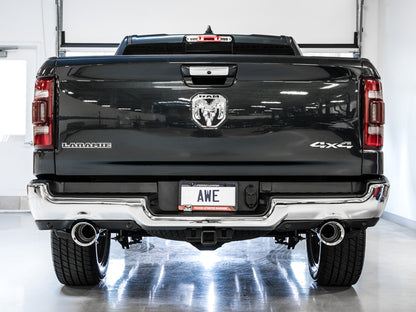 AWE Tuning 19-21 RAM 1500 5.7L (w/Cutouts) 0FG Dual Rear Exit Cat-Back Exhaust - Chrome Silver Tips 3015-32005 3015-32005 Photo - Mounted