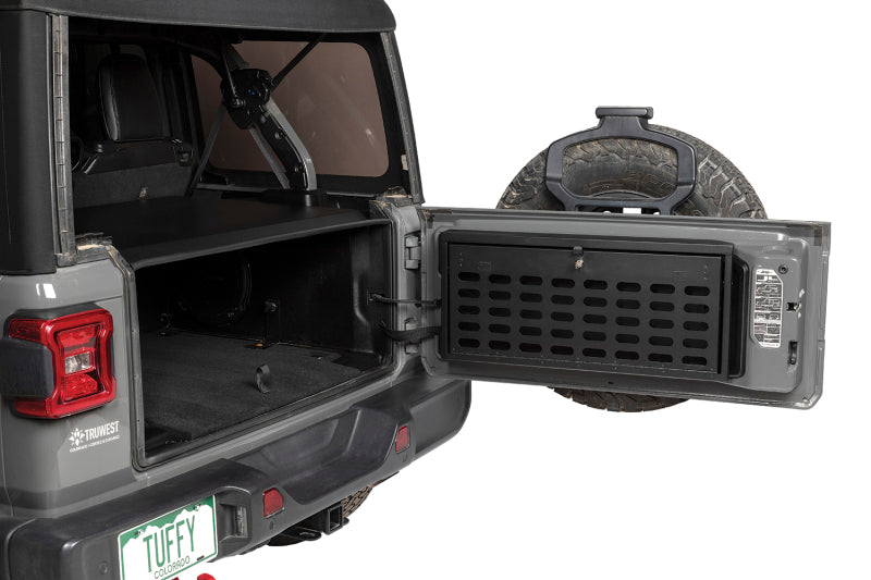 Tuffy Products Tuffy Jeep Wrangler Molle Tailgate Lockbox W/ Keyed Lock 365-01 365-01 Photo - Mounted