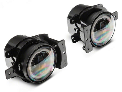 Raxiom 18-23 Jeep Wrangler JL Axial Series 9-In Angel Eye LED Headlights- Blk Housing (Clear Lens) J177416 J177416 Photo - Close Up