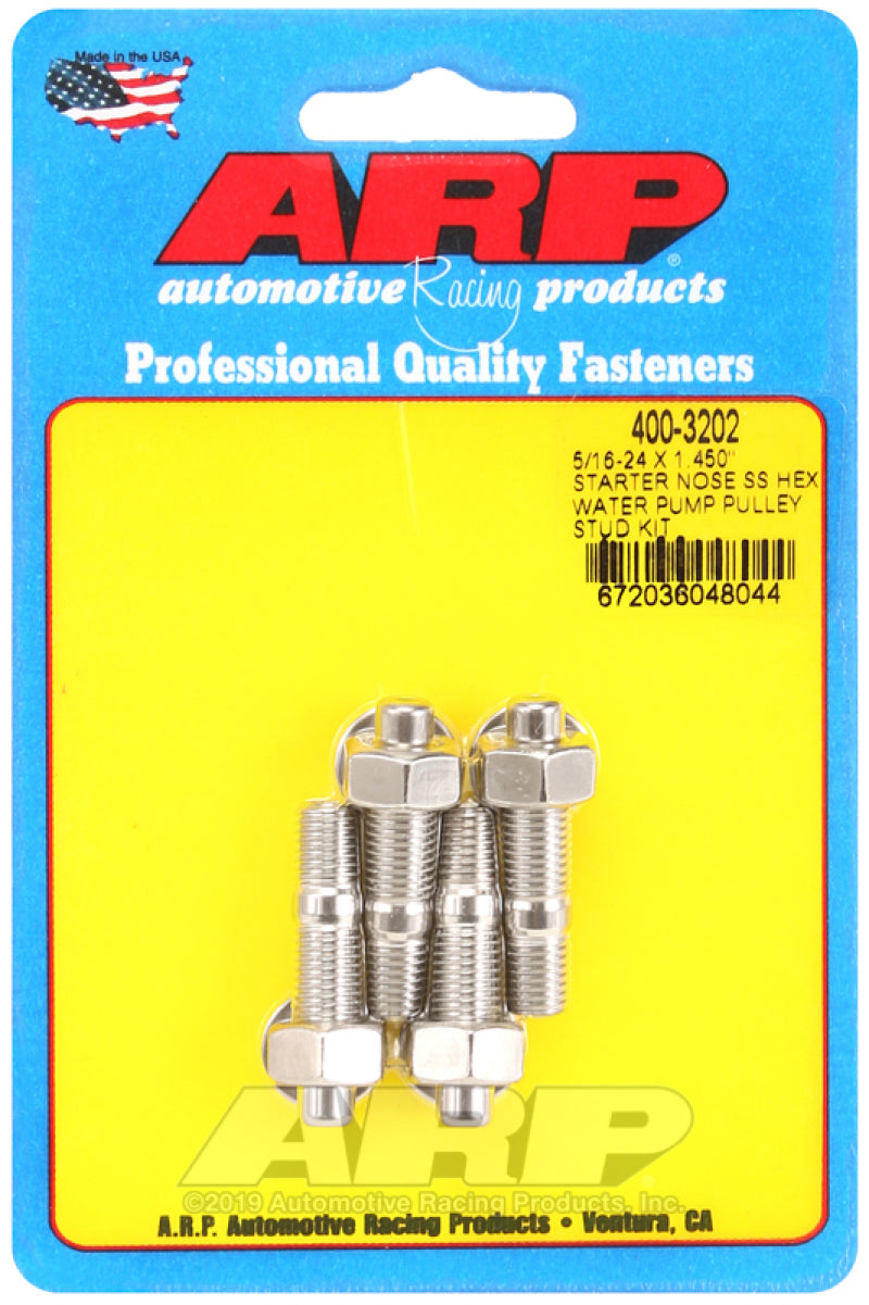 ARP 5/16-24 X 1.450 Water Pump Pulley Stud Kit 400-3202 Photo - Primary
