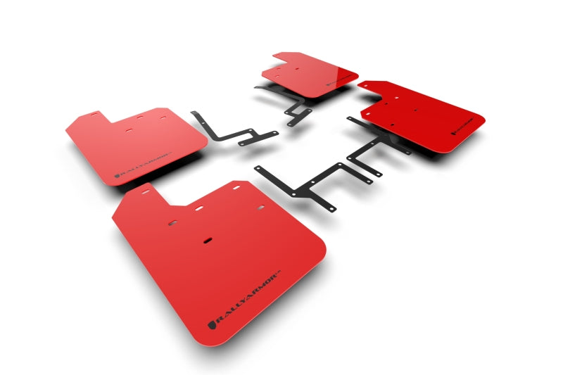 Rally Armor 18-22 Jeep JL Wrangler Red UR Mud Flap w/ Black Logo MF54-UR-RD/BLK MF54-UR-RD/BLK Photo - Primary