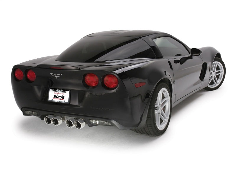 Borla 06-13 Chevy Corvette C6 ZO6/ZR1 Manual Trans S-Type II Rear Section Exht Dual Rd Rolled Tips 11917 11917 Photo - lifestyle view