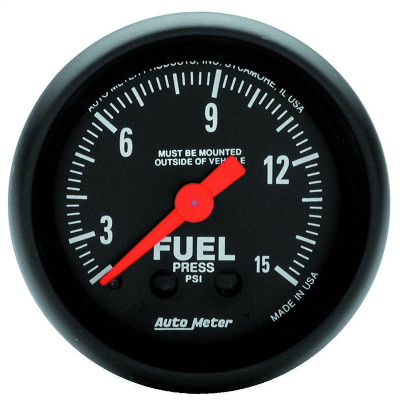 Autometer Gauge, Fuel Press, 2 1/16", 15PSI, Mechanical, Z-Series 2603 Photo - Primary