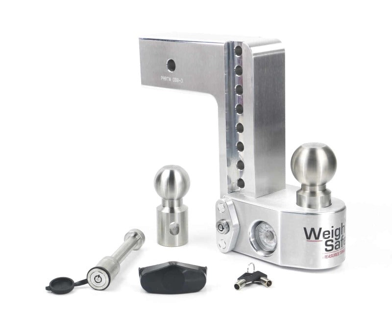 Weigh Safe 8in Drop Hitch w/Built-in Scale & 3in Shank (10K/21K GTWR) w/WS05 - Aluminum WS8-3-KA WS8-3-KA User 1