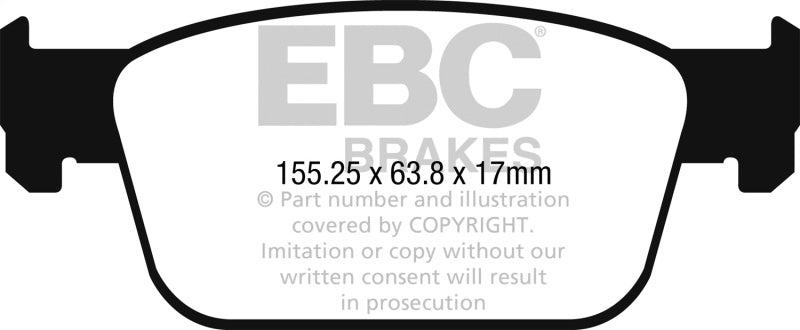 EBC 2017+ Audi A4 2.0L Turbo (B9) Greenstuff Front Brake Pads DP22273 DP22273 Photo - Primary