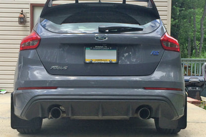 Rally Armor  12-18 Ford Focus SE/ST/RS UR Nitrous Blue Mud Flaps MF27-UR-NBL/WH User 1