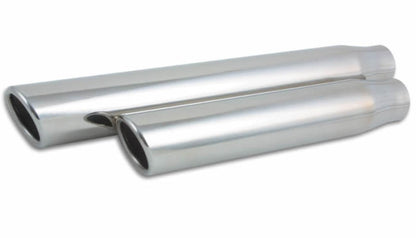 Vibrant 3" Round Stainless Steel Tip (Single Wall, Angle Cut) - 2.5" inlet, 11 1575 Photo - Primary