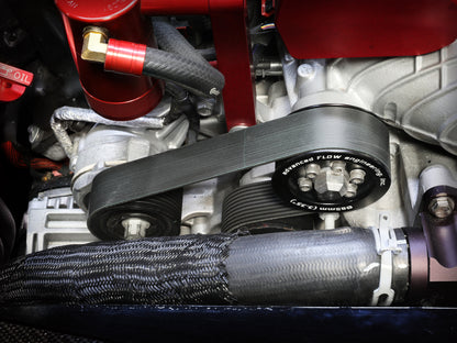aFe POWER Supercharger Power Pulley 3.35 IN Fits aFe Pulley Kits for Hellcat Supercharger 79-10005P 79-10005P Photo - Mounted