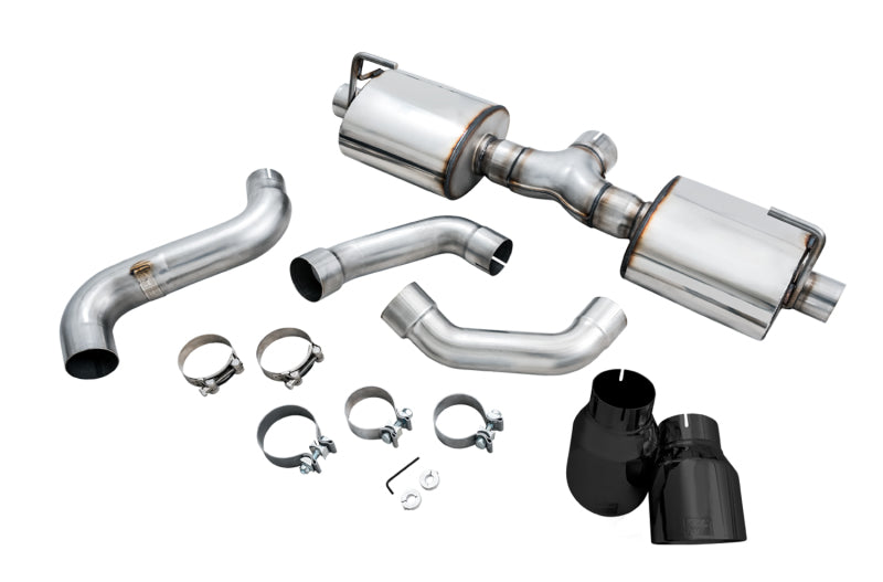 AWE Tuning 2018+ Jeep Wrangler JL/JLU Tread Edition Axle-Back Dual Exhaust - Diamond Black Tips 3015-33001 3015-33001 Photo - out of package