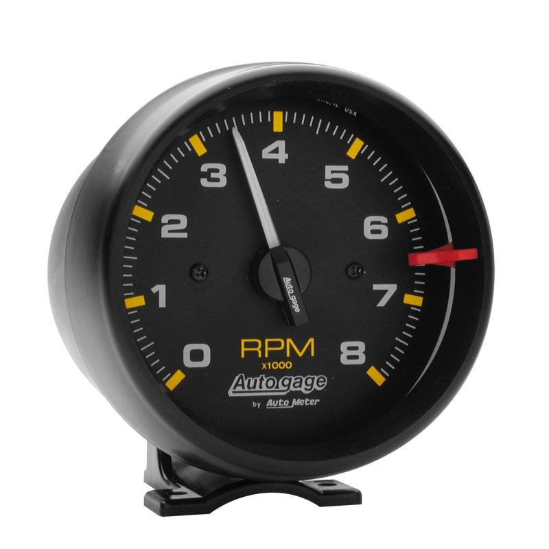 Autometer 3-3/4" Pedestal Tachometer, 0-8,000 Rpm, Black/Black, Auto Gage 2300 Photo - Primary