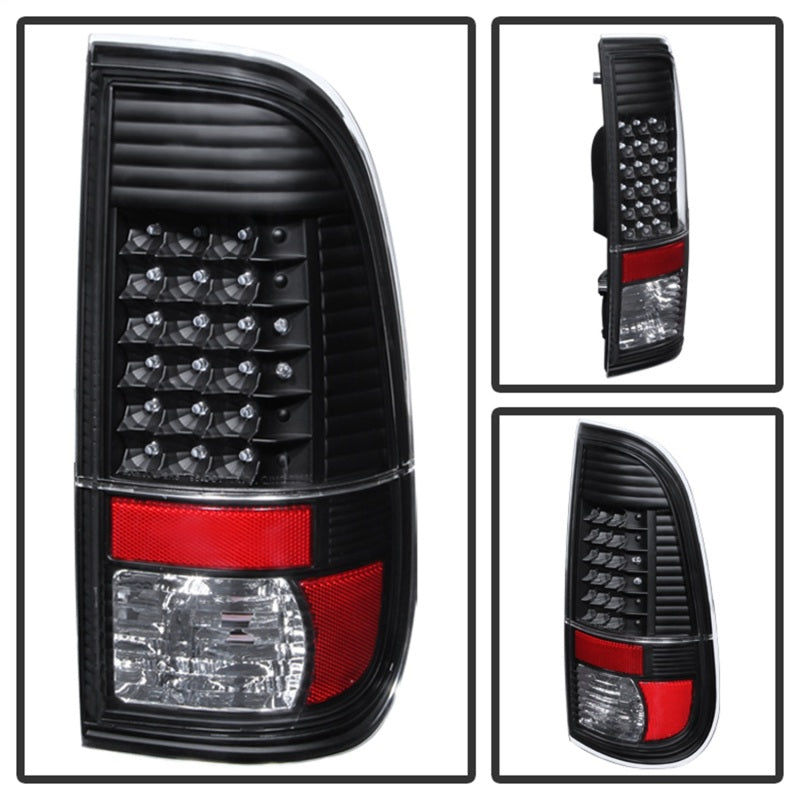 SPYDER Xtune Ford Super Duty 08-15 LED Tail Lights Black ALT-JH-FS08-LED-BK 9027680 9027680 Photo - Unmounted