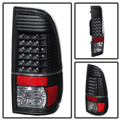 SPYDER Xtune Ford Super Duty 08-15 LED Tail Lights Black ALT-JH-FS08-LED-BK 9027680 9027680 Photo - Unmounted