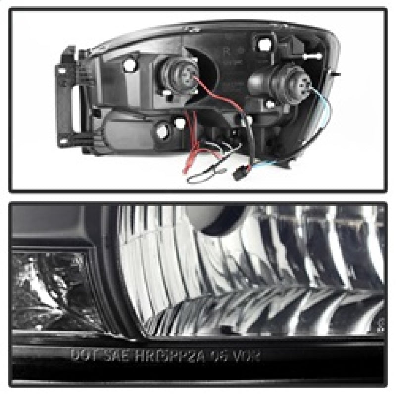 Spyder Dodge Ram 1500 06-08 06-09 Projector Headlights LED Halo LED Blk Smke PRO-YD-DR06-HL-BSM 5078391 5078391 Photo - Unmounted