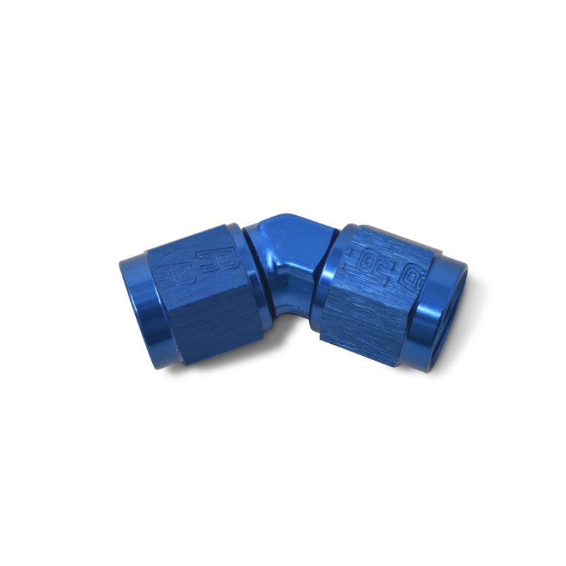 Russell -6 AN 45° Female AN To Female AN Low Profile (Blue Finish) 614606 Photo - out of package