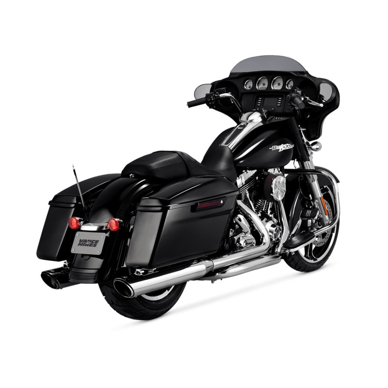 Vance and Hines Twin Slash Round Slip-Ons Chr 16672