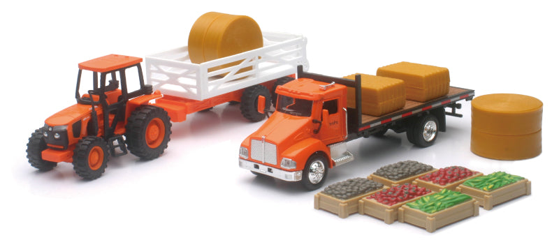 New Ray Toys Kubota Farm Trctr Playset 1:32 SS-15815A SS-15815A User 1