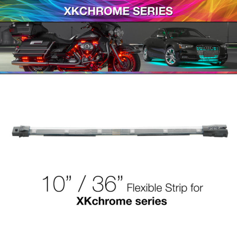 XKGLOW XK Glow 10in Multi Color Flexible Strip for XKchrome & 7 Color Series XK-4P-S-10