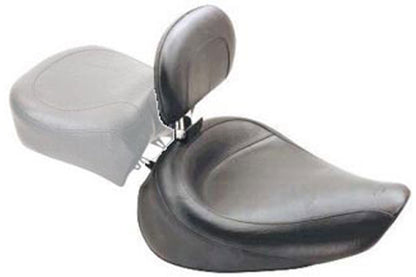 Mustang Motorcycle Mustang 06-17 Harley Dyna Wide Touring Solo Seat w/ Driver Backrest - Black 79358 79358 Photo - Primary