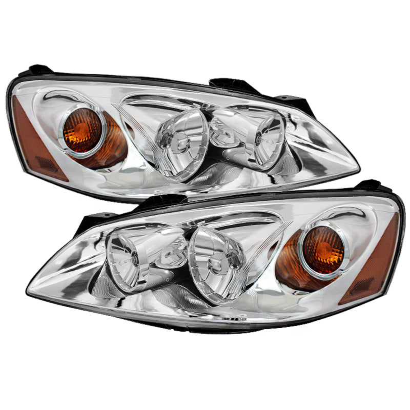 SPYDER Xtune Pontiac G6 05-10 (09-10 Fit w/Amber Turn Signal) Crystal Headlights Chrome HD-JH-PG605-AM-C 9023675 9023675 Photo - Primary