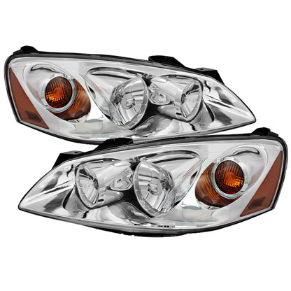 SPYDER Xtune Pontiac G6 05-10 (09-10 Fit w/Amber Turn Signal) Crystal Headlights Chrome HD-JH-PG605-AM-C 9023675 9023675 Photo - Primary