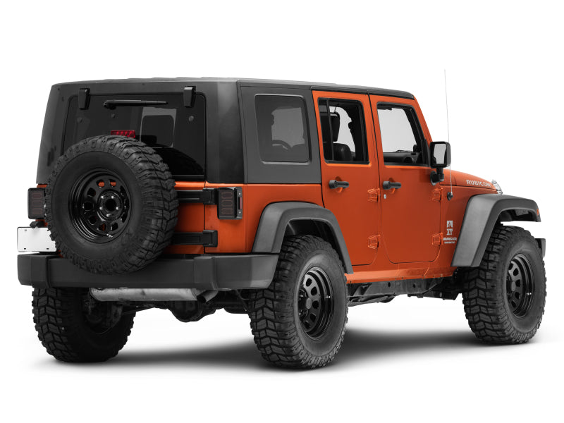 Raxiom 07-18 Jeep Wrangler JK LED Tail Lights- Black Housing (Smoked Lens) J106751 J106751 Photo - Close Up