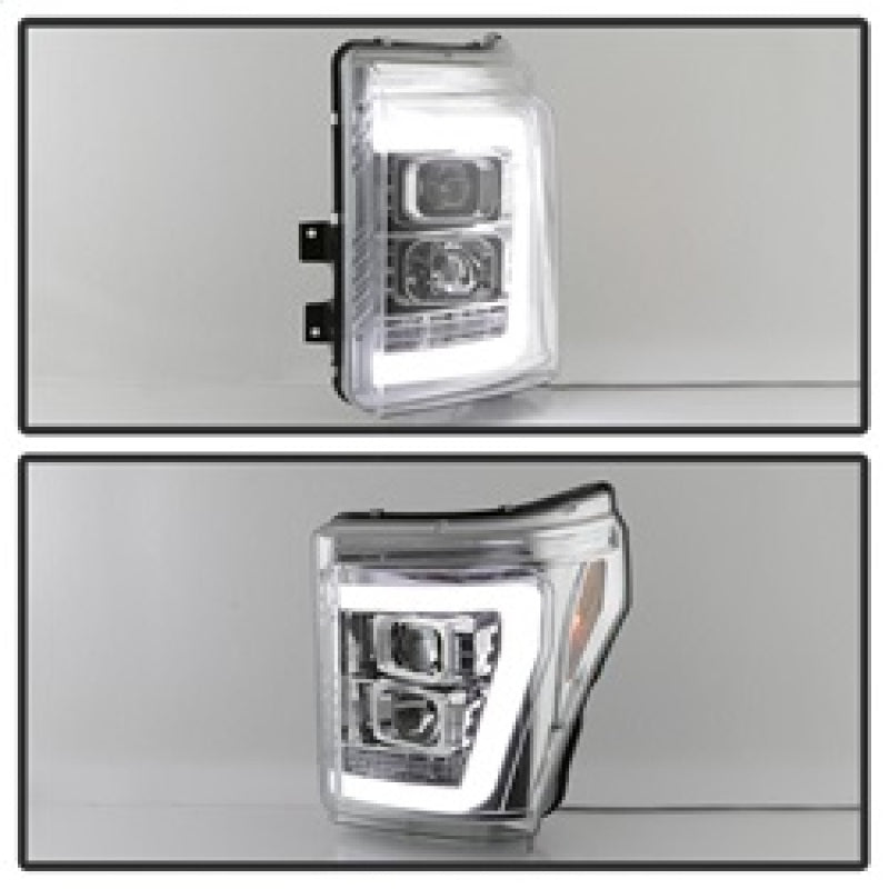 Spyder 11-16 Ford F-250/F-350 V2 Projector Headlights - Light Bar DRL - Chrome PRO-YD-FS11V2-LB-C 5084705 5084705 Photo - Unmounted