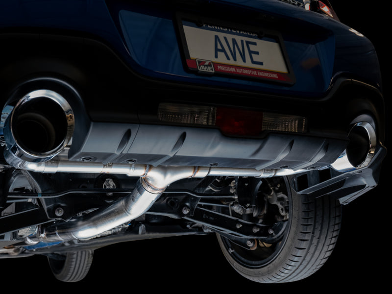 AWE Tuning AWE Subaru BRZ/ Toyota GR86/ Toyota 86 Track Edition Cat-Back Exhaust- Chrome Silver Tips 3020-32279 3020-32279 Photo - out of package