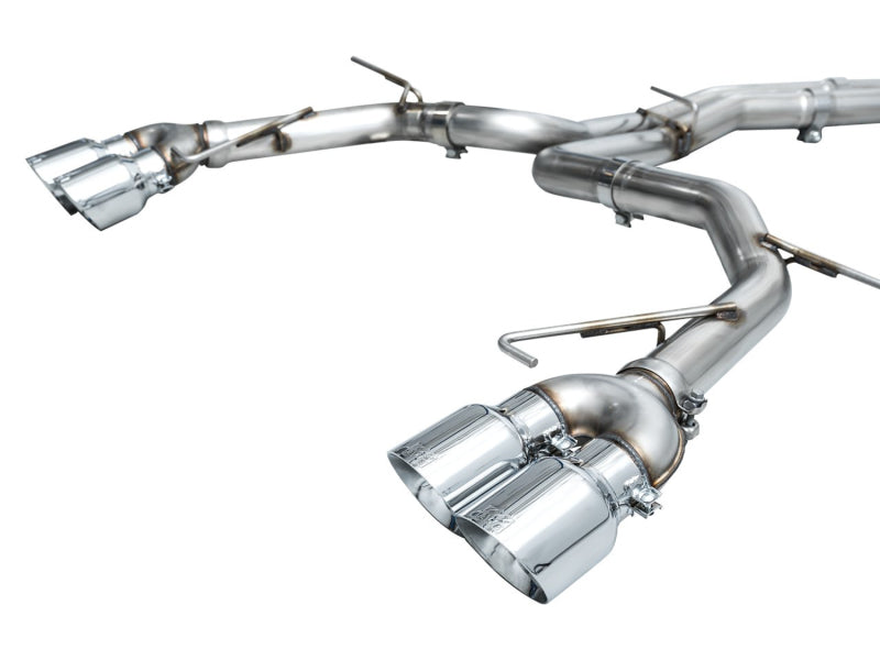AWE Tuning 19-23 Audi C8 S6/S7 2.9T V6 AWD Track Edition Exhaust - Chrome Silver Tips 3020-42101 3020-42101 Photo - out of package