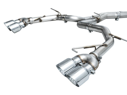 AWE Tuning 19-23 Audi C8 S6/S7 2.9T V6 AWD Track Edition Exhaust - Chrome Silver Tips 3020-42101 3020-42101 Photo - out of package