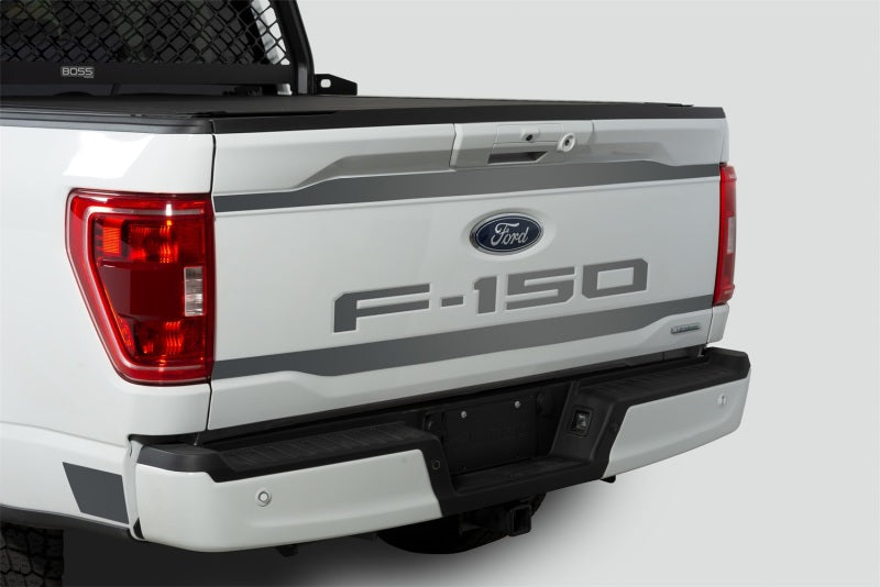 Putco 2021 Ford F-150 Stainless Steel Black Platinum Upper/Lower Tailgate Accent (2pcs) 403469BP 403469BP Photo - Mounted