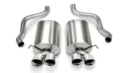 Corsa Performance Polished Sport Axle-Back Exhaust 05-08 Chevrolet Corvette C6 6.0L V8 14169 Photo - Primary