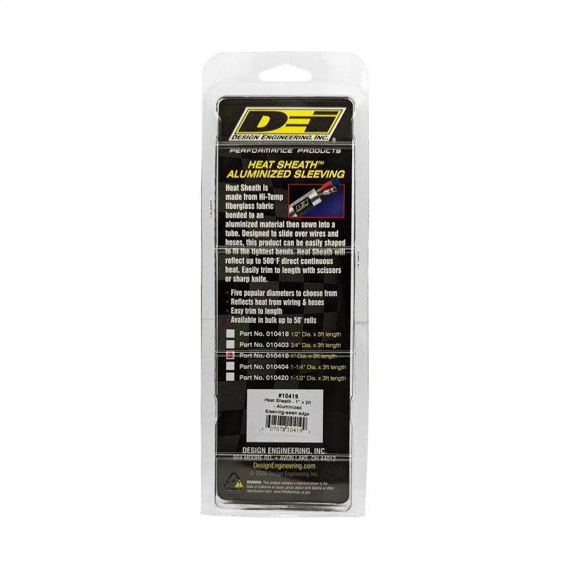 DEI Heat Sheath 1in x 3ft - Aluminized Sleeving- Sewn Edge 10419 10419 Photo - Unmounted
