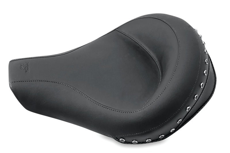 Mustang Motorcycle Mustang 94-96 Harley Road King Standard Touring Solo Seat w/Blk Pearl Studs - Black 75566 75566 Photo - Primary