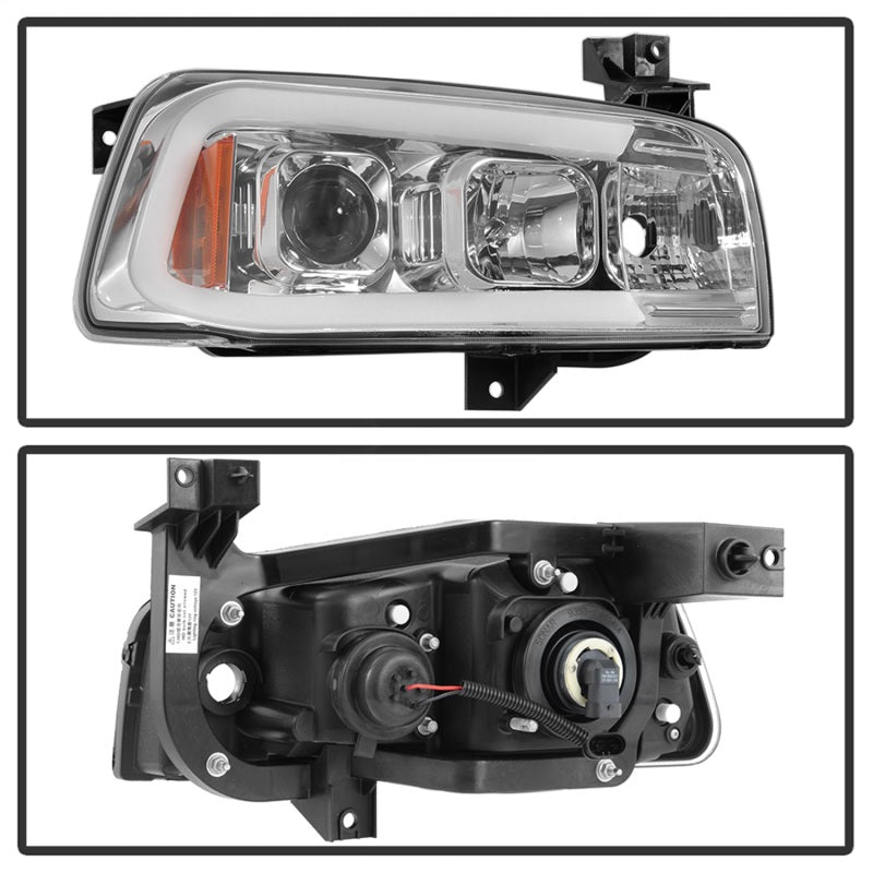 Spyder Dodge Charger 06-10 Projector Headlights - LED Light Bar - Chrome PRO-YD-DCH05V2-LB-C 5085238 5085238 Photo - Unmounted