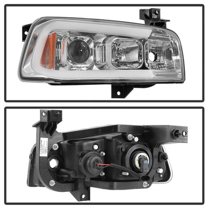 Spyder Dodge Charger 06-10 Projector Headlights - LED Light Bar - Chrome PRO-YD-DCH05V2-LB-C 5085238 5085238 Photo - Unmounted