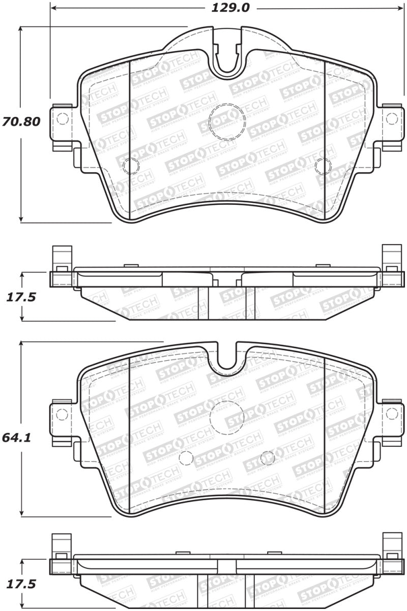 StopTech Street Brake Pads With Shims 308.18010 Photo - Primary