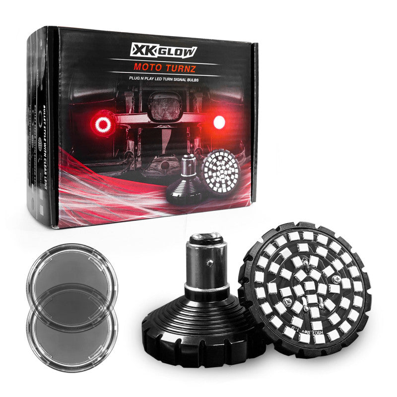 XKGLOW XK Glow Motorcycle Rear LED Turn Signal Kit - Bullet Style Smoked Lenses XK1157B-RR-S XK1157B-RR-S User 1
