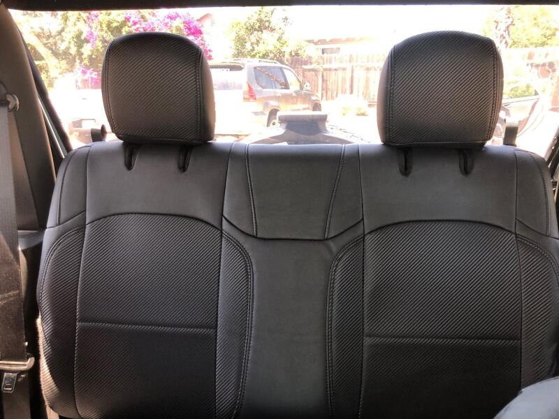 PRP Seats PRP Jeep Wrangler JL Rear Bench Covers - 2 door - Black/Orange B041-07 B041-07 Photo - Close Up