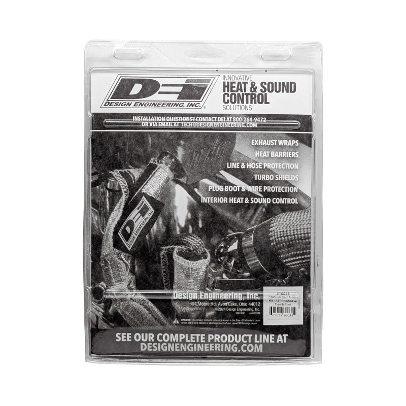 DEI Titanium 4in Knit Exhaust Sleeve - 12in 10038 10038 Photo - in package