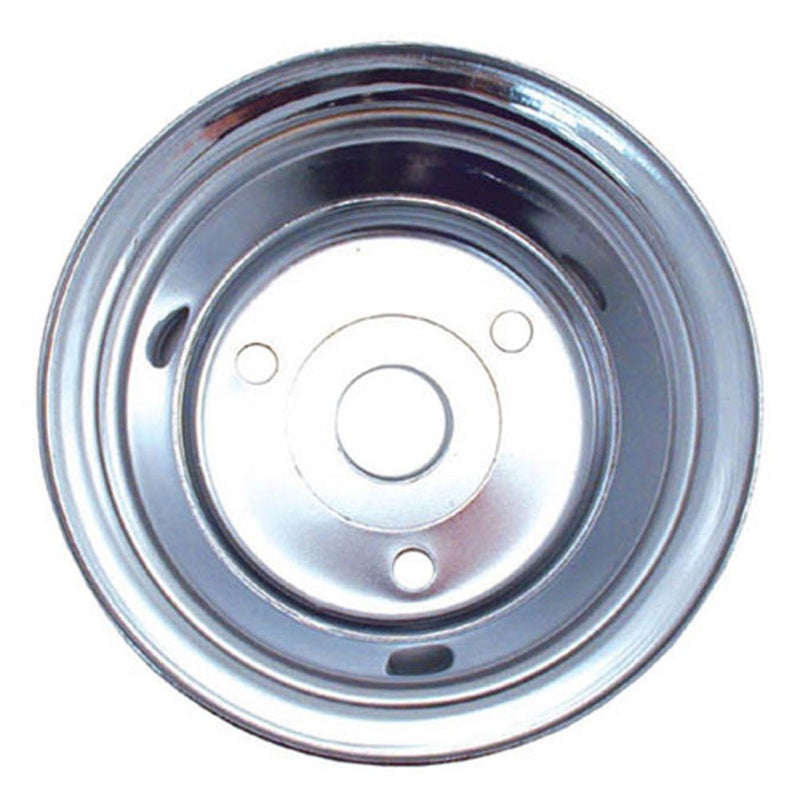 Spectre SB Chevy (w/Long Water Pump) Double Lower Groove Crankshaft Pulley - Chrome 4438 4438 Photo - Unmounted