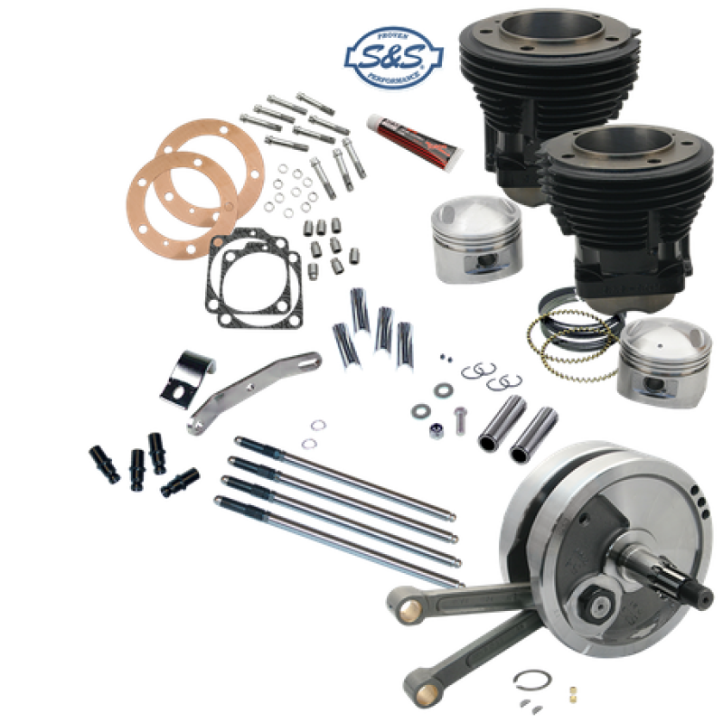S&S Cycle 70-84 BT 93in Sidewinder Big Bore Stroker Kit - Gloss Black 91-9126 91-9126 User 1