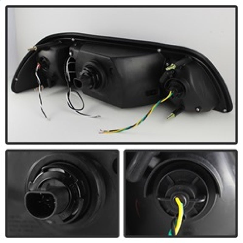 Spyder Ford Mustang 87-93 1PC LED (Replaceable LEDs)Crystal Headlights Black HD-YD-FM87-1PC-LED-BK 5012531 5012531 Photo - Unmounted