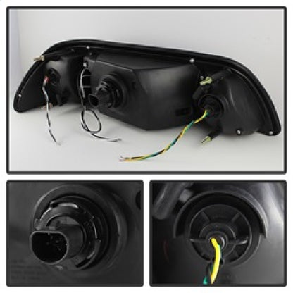 Spyder Ford Mustang 87-93 1PC LED (Replaceable LEDs)Crystal Headlights Black HD-YD-FM87-1PC-LED-BK 5012531 5012531 Photo - Unmounted