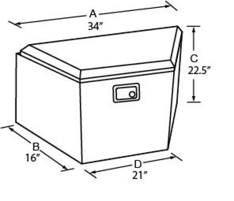 Tradesman Steel Trailer Tongue Storage Box (21in.) - Black 76234